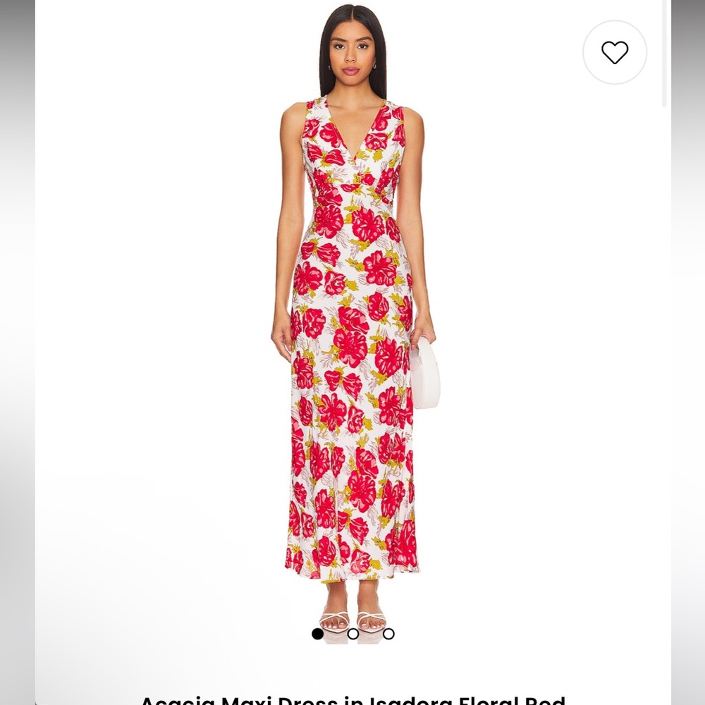 REVOLVE Red and White Floral Maxi Dress